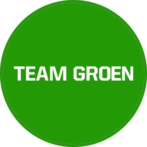 Sticker team groen
