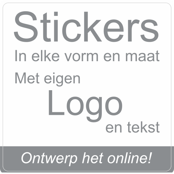 Verwoesten Genre Bang om te sterven Stickers met eigen logo en tekst | 123sticker.nl