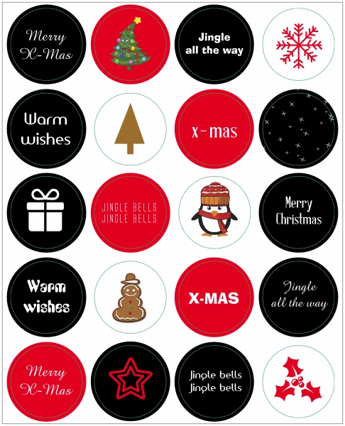 Stickervel kerst