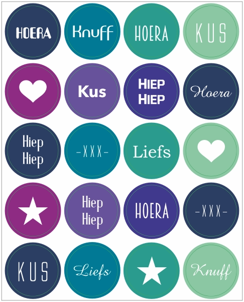 Stickervel verjaardag