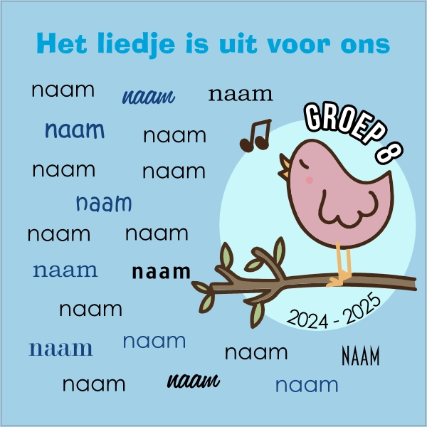 Stoeptegel Groep 8 Afscheid Met Namen