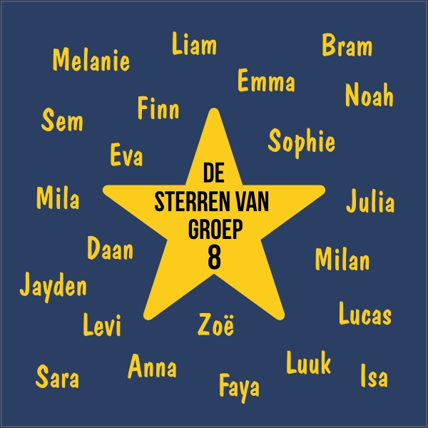 Stoeptegel Groep 8 De Sterren Van Groep 8