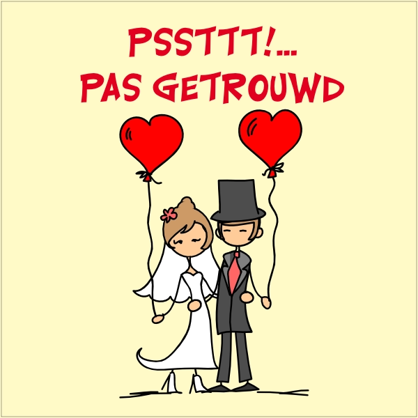Stoeptegel pas getrouwd