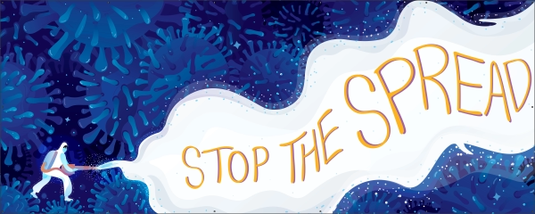 Stop the spread spandoek
