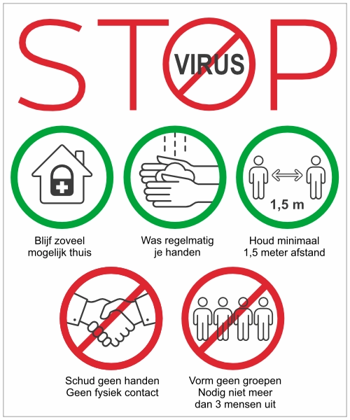 Stop verspreiding sticker