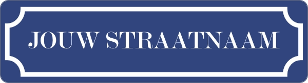 Streetsign Vintage Smal straatnaambord