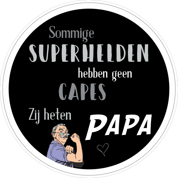 Superheld papa sticker
