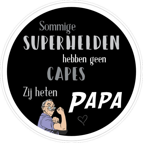 Superheld papa sticker