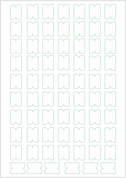 Tab stickervel