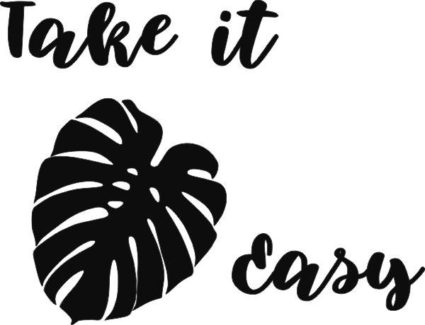 Take it easy muursticker