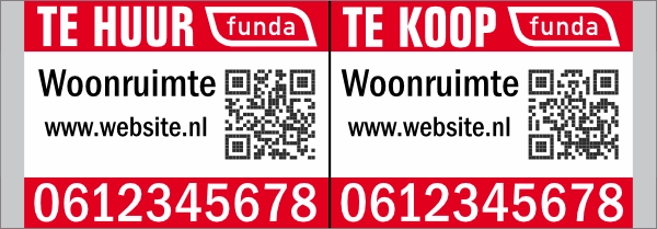 Te huur te koop makelaarsbord