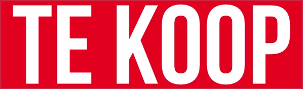 Te koop glassticker