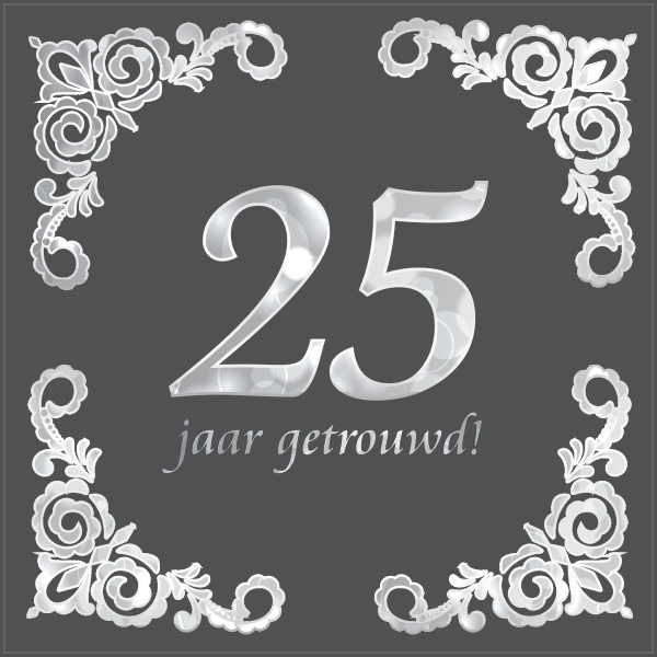 Tegeltje 25 jaar getrouwd