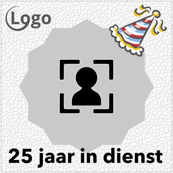 Tegeltje 25 jaar in dienst