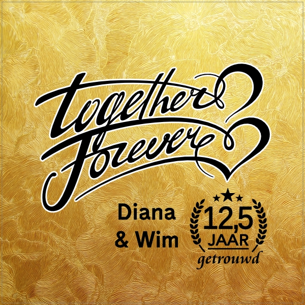 Tegeltje Getrouwd Together Forever