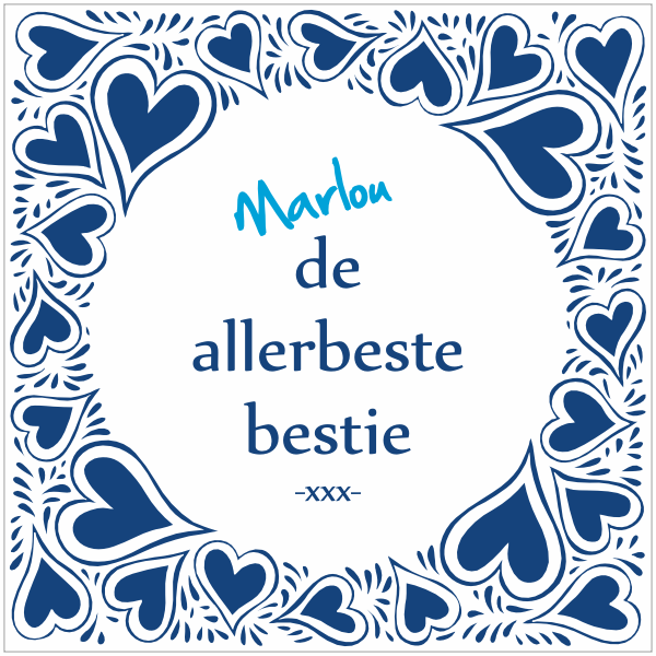 Tegeltje met spreuk - De allerbeste bestie