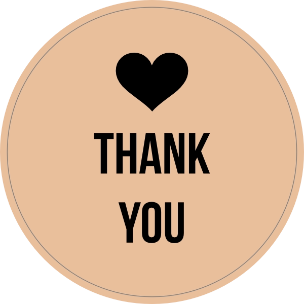 Thank you sticker