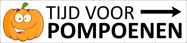 Tijd voor pompoenen spandoek