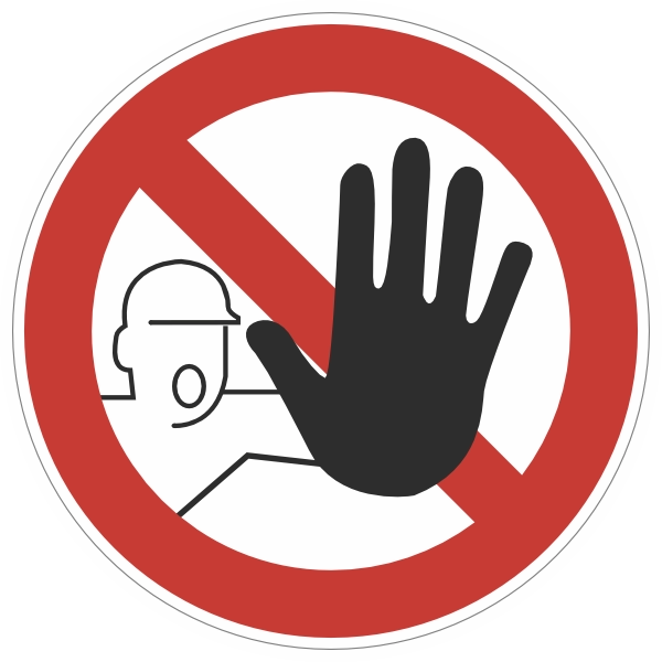 Toegang verboden sticker