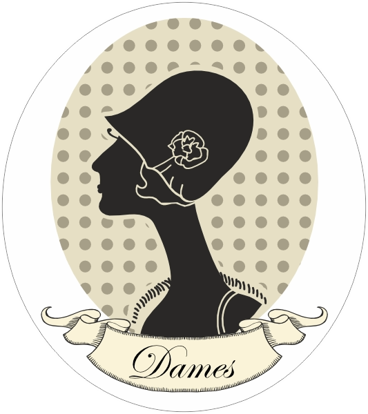 Toiletsticker retro Dames