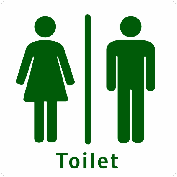 Toiletsticker zilver metallic