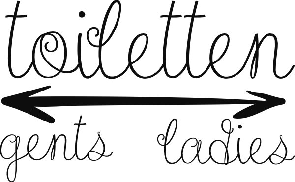 Toiletten sticker Ladies Gents