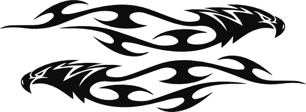 Tribal sticker scooter sticker