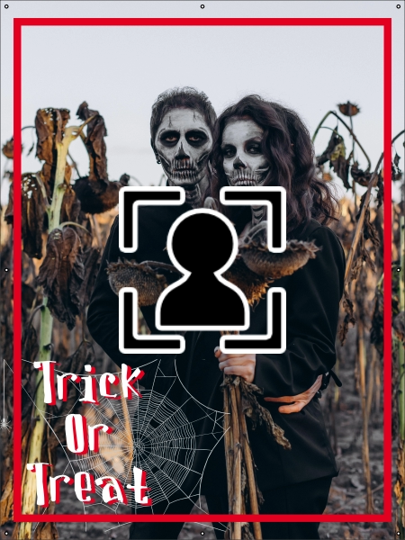 Trick Or Treat met foto spandoek