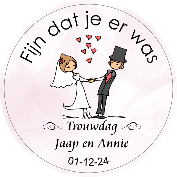 Trouwdag sticker