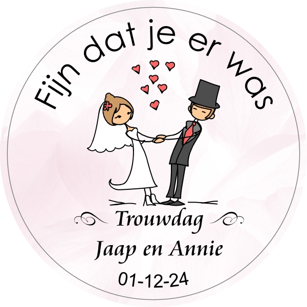 Trouwdag sticker