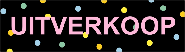 Uitverkoop sticker Colour Dots