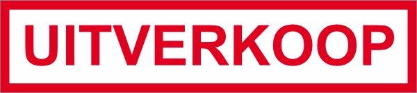 Dubbelzijdige uitverkoopsticker 