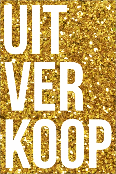 Uitverkoopsticker Goud Glitter