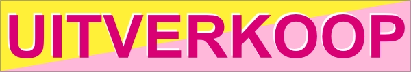 Kleurrijke uitverkoopsticker
