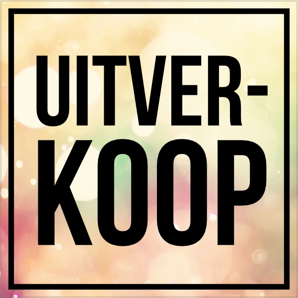 Vierkante uitverkoop raamsticker