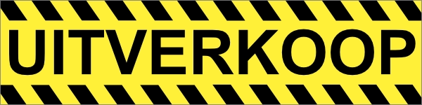 Uitverkoop sticker