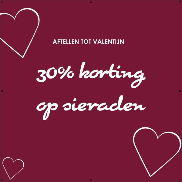 Valentijn Sieraden spandoek