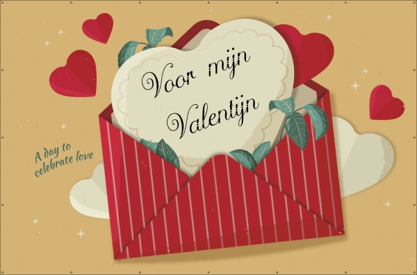 Valentijn spandoek