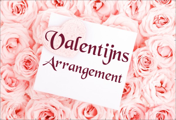 Valentijns Arrangement Rozen spandoek