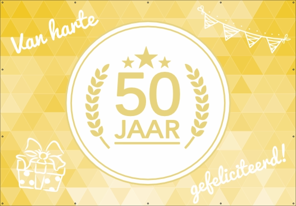 Van harte 50 jaar spandoek