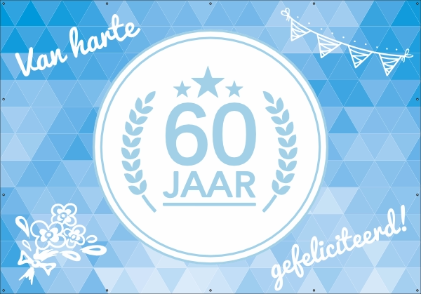 Van harte 60 jaar spandoek