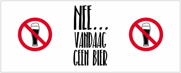 Vandaag geen bier mok