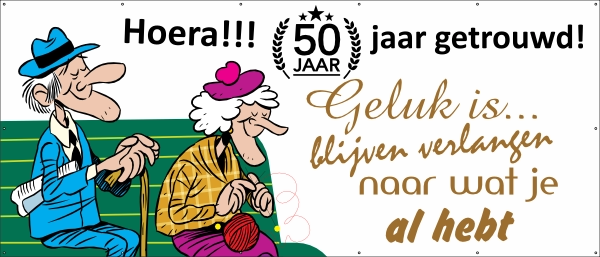 Vele jaren getrouwd Spandoek