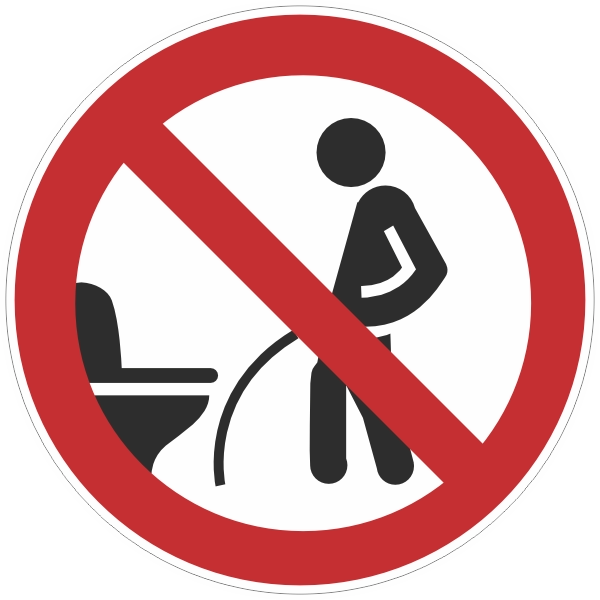 Verbod ernaast plassen sticker