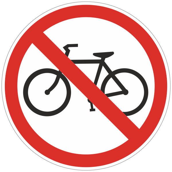 Verboden fiets te plaatsen sticker