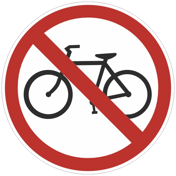 Verboden fiets te plaatsen sticker