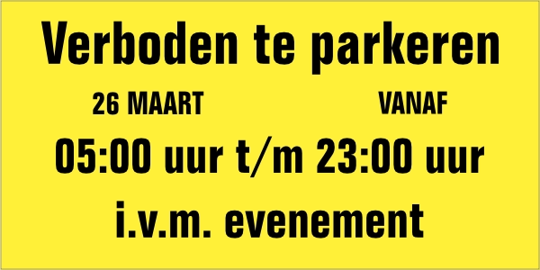 Verboden te parkeren kanaalplaat
