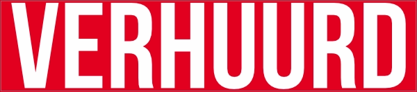 Verhuurd sticker