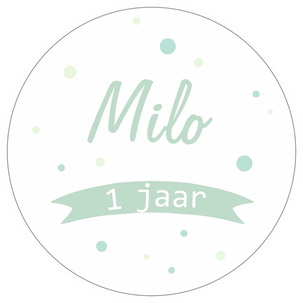 Verjaardag sticker 1 jaar jongen