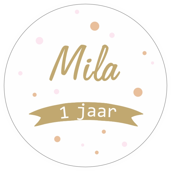 Verjaardag sticker 1 jaar meisje